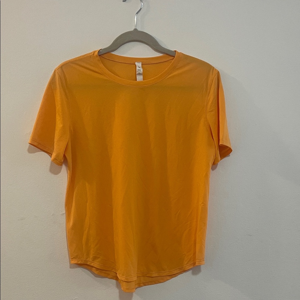 lululemon athletica Bright Orange Short Sleeve Tee